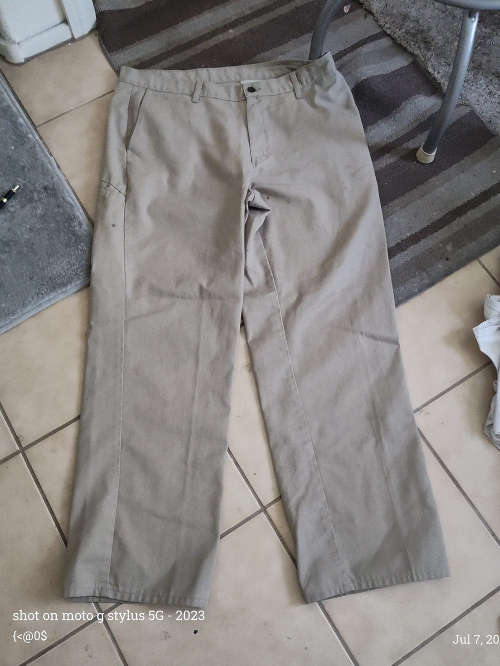 Dickies Khaki Straight-Leg Work Chinos